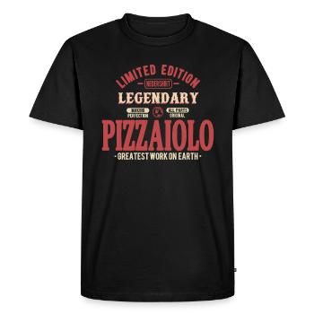 Pizzaiolo - T-shirt Premium bio Homme - noir - Devant - Nico (187cm)