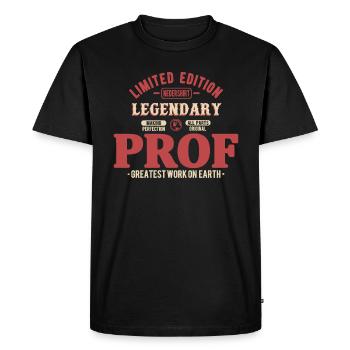 Prof - T-shirt Premium bio Homme - noir - Devant - Nico (187cm)