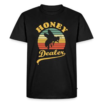 Apiculteur - Abeilles - Marchand de miel - Cadeau - T-shirt Premium bio Homme - noir - Devant - Nico (187cm)