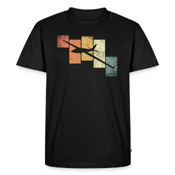 Flyers with a colourful background - Men's Premium Organic T-Shirt - black - Front - Nico (187cm)