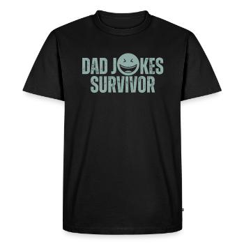 Papa plaisante Survivant - T-shirt Premium bio Homme - noir - Devant - Nico (187cm)