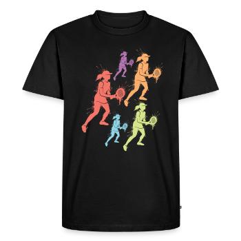 Padel Tennis Padel Joueur Femmes Padel Filles - T-shirt Premium bio Homme - noir - Devant - Nico (187cm)