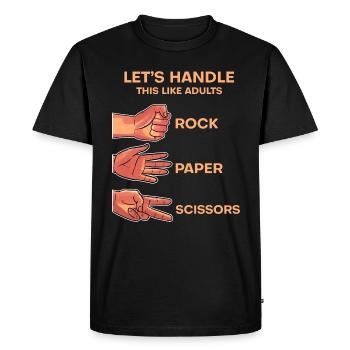 Papier de pierre ciseaux - T-shirt Premium bio Homme - noir - Devant - Nico (187cm)