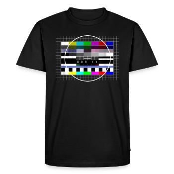 Gdr photo de test Retro Ostalgie 80s - T-shirt Premium bio Homme - noir - Devant - Nico (187cm)