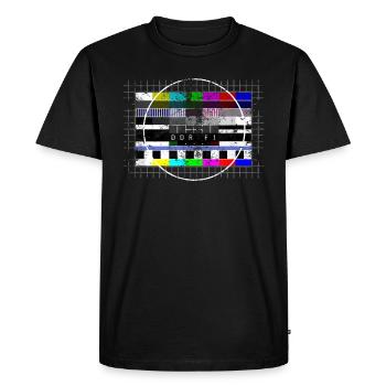DDR Testbild Color look utilisé - années 80 - T-shirt Premium bio Homme - noir - Devant - Nico (187cm)