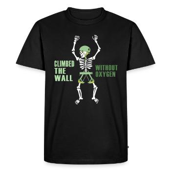 Alpinist Climbing Alpine Peaks - Men's Premium Organic T-Shirt - black - Front - Nico (187cm)