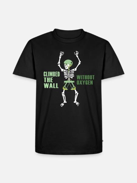 Alpinist Climbing Alpine Peaks - Men's Premium Organic T-Shirt - black