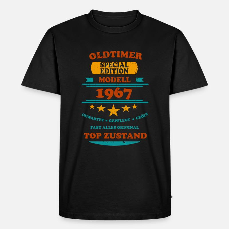 Oldtimer Retro 1967 - Männer Premium Bio T-Shirt - Schwarz