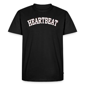 Heartbeat - Men's Premium Organic T-Shirt - black - Front - Nico (187cm)