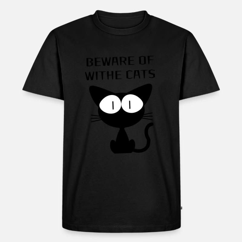 WITHE CATS - Männer Premium Bio T-Shirt - Schwarz