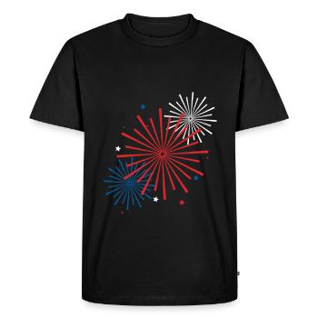 Fireworks - Men's Premium Organic T-Shirt - black - Front - Nico (187cm)