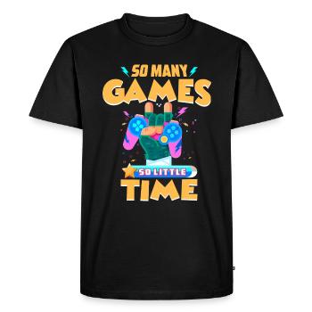 Gaming - T-shirt Premium bio Homme - noir - Devant - Nico (187cm)
