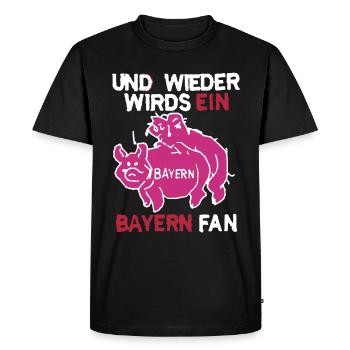 And Again Get going a Bayern fan - Men's Premium Organic T-Shirt - black - Front - Nico (187cm)