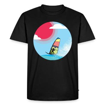 planchiste - T-shirt Premium bio Homme - noir - Devant - Nico (187cm)
