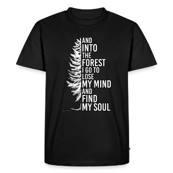 La forêt randonnée profiter de la nature en tant que garde forestier - T-shirt Premium bio Homme - noir - Devant - Nico (187cm)