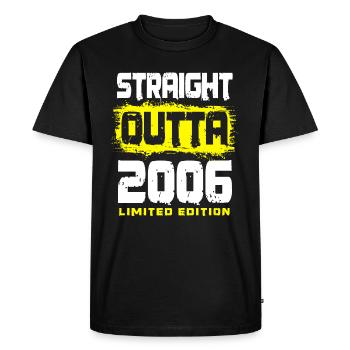 Born in 2006 Birthday Saying - Men's Premium Organic T-Shirt - black - Front - Nico (187cm)