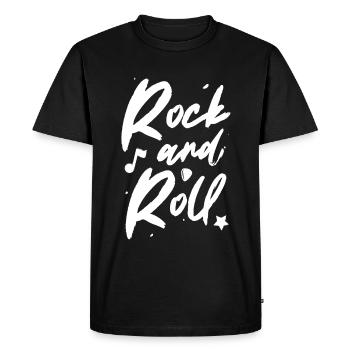 Rock and roll - T-shirt Premium bio Homme - noir - Devant - Nico (187cm)