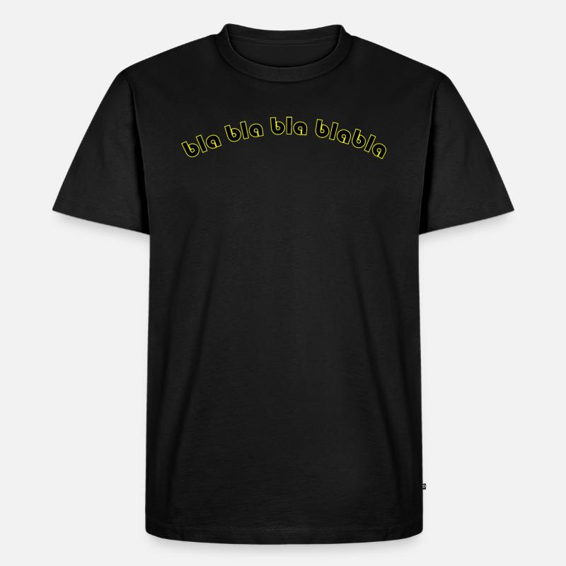 bla bla blabla - Männer Premium Bio T-Shirt - Schwarz