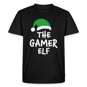 The Gamer Elf - Men's Premium Organic T-Shirt - black - Front - Nico (187cm)