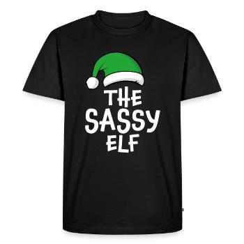 The Sassy Elf - Men's Premium Organic T-Shirt - black - Front - Nico (187cm)