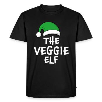 The Veggie Elf - Men's Premium Organic T-Shirt - black - Front - Nico (187cm)
