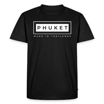 Design texte stylé phuket thaïlande - T-shirt Premium bio Homme - noir - Devant - Nico (187cm)