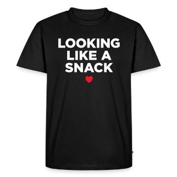 Looking Like a Snack - Men's Premium Organic T-Shirt - black - Front - Nico (187cm)