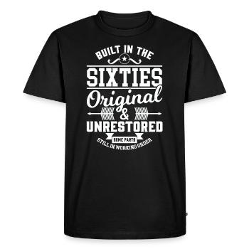 Construit dans les années 60 original & non rénové - T-shirt Premium bio Homme - noir - Devant - Nico (187cm)