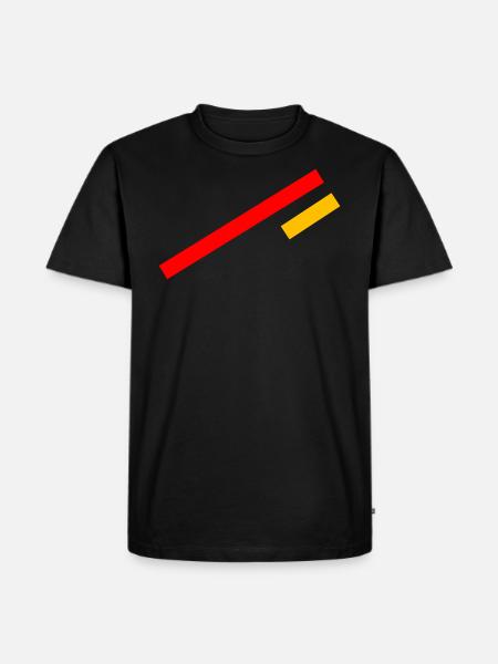 Stripe Minimal Pattern - Diagonal - Men's Premium Organic T-Shirt - black