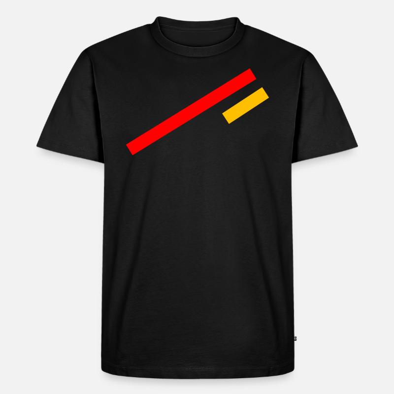 Stripe Minimal Pattern - Diagonal - Men's Premium Organic T-Shirt - black