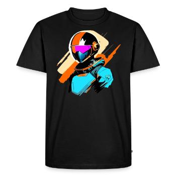 Astronaute - T-shirt Premium bio Homme - noir - Devant - Nico (187cm)