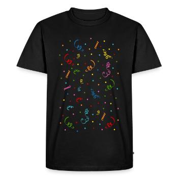 Serpentins confettis - T-shirt Premium bio Homme - noir - Devant - Nico (187cm)