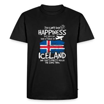 Island - Männer Premium Bio T-Shirt - Schwarz - Vorne - Nico (187cm)