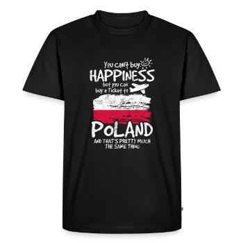 Pologne - T-shirt Premium bio Homme - noir - Devant - Nico (187cm)
