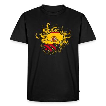 Spain - Men's Premium Organic T-Shirt - black - Front - Nico (187cm)