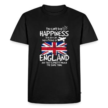 Angleterre - T-shirt Premium bio Homme - noir - Devant - Nico (187cm)