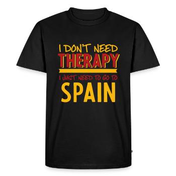 Espagne - T-shirt Premium bio Homme - noir - Devant - Nico (187cm)