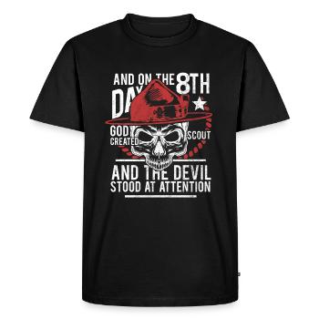 scout - T-shirt Premium bio Homme - noir - Devant - Nico (187cm)