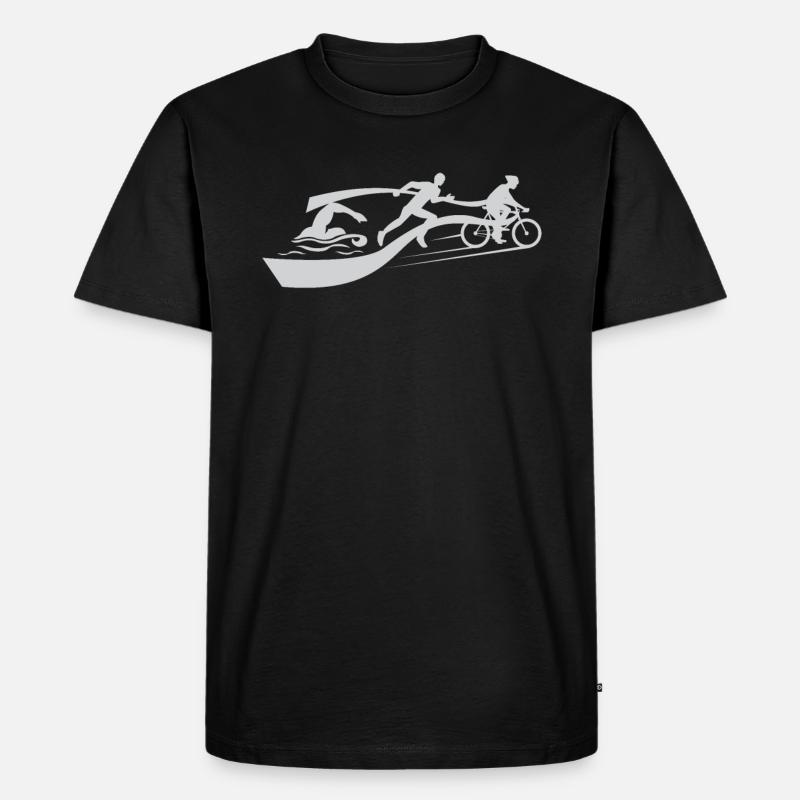Triathlon - Männer Premium Bio T-Shirt - Schwarz