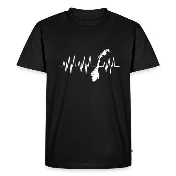 Pays cadeau Norvège disant drôle - T-shirt Premium bio Homme - noir - Devant - Nico (187cm)