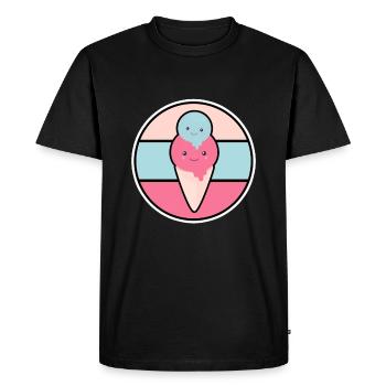 ICE CREAM Edition 1 - Men's Premium Organic T-Shirt - black - Front - Nico (187cm)