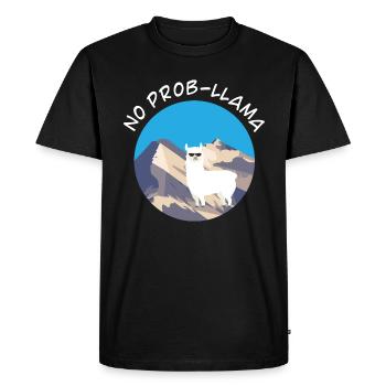 Pas d’idée cadeau Probllama Llama Animal Lover - T-shirt Premium bio Homme - noir - Devant - Nico (187cm)