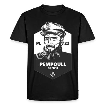 Marin PL 22 Pempoull Breizh - T-shirt Premium bio Homme - noir - Devant - Nico (187cm)