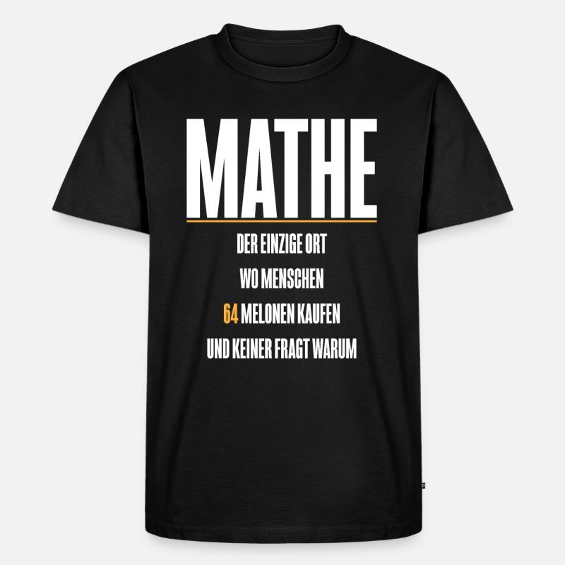 MATHE - Männer Premium Bio T-Shirt - Schwarz