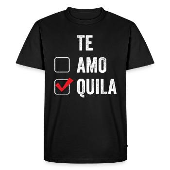 Te Amo Tequila Amateur d’alcool Cinco De Mayo Fier - T-shirt Premium bio Homme - noir - Devant - Nico (187cm)