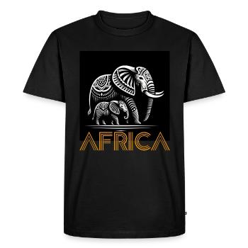 Afrique - T-shirt Premium bio Homme - noir - Devant - Nico (187cm)