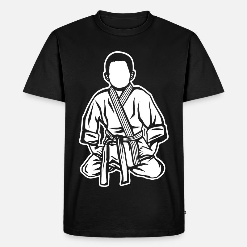 Judo Junge - Männer Premium Bio T-Shirt - Schwarz