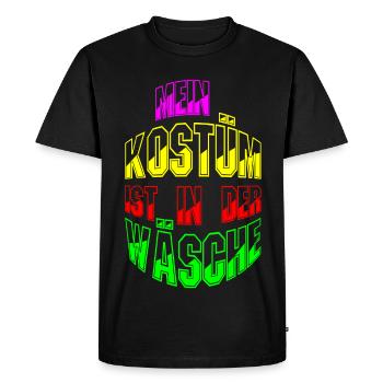 Mon costume est dans la tenue de carnaval de blanchisserie - T-shirt Premium bio Homme - noir - Devant - Nico (187cm)