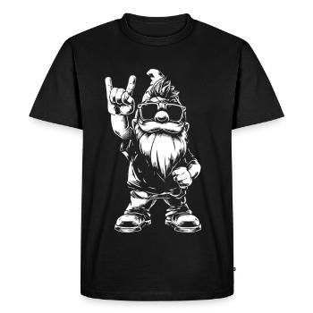 Heavy Metal Garden Gnome Rockstyle - T-shirt Premium bio Homme - noir - Devant - Nico (187cm)