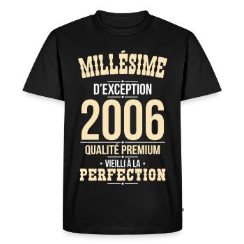 2006 – Exceptional vintage – Premium quality - Men's Premium Organic T-Shirt - black - Front - Nico (187cm)